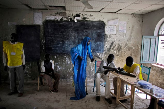 A southern Sudanese woman in the town of Melut registers to vote in the independence referendum. © Pete Muller / PRIME